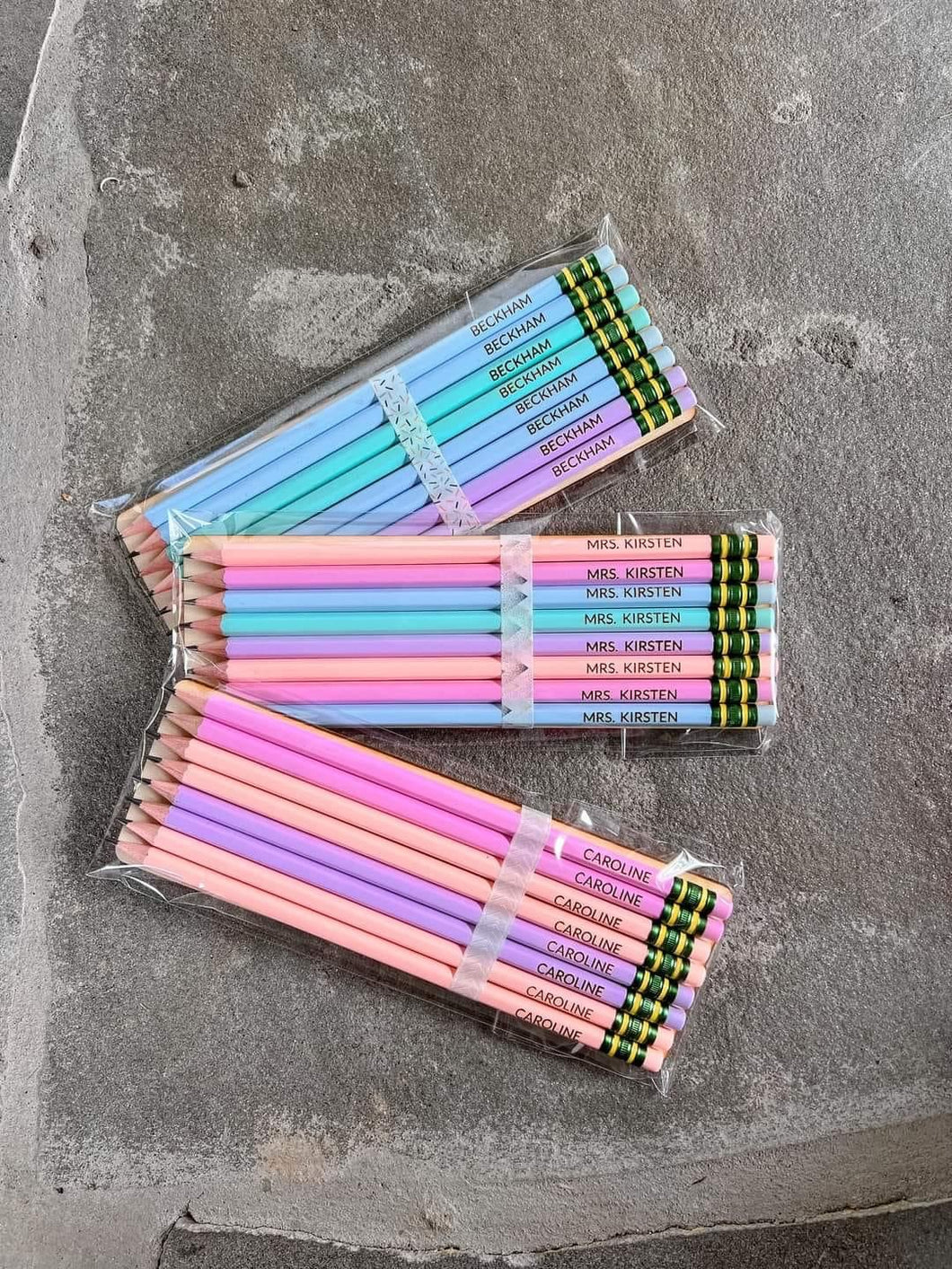 Engraved Pastel Ticonderoga Pencils