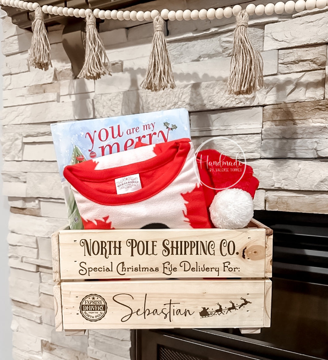 Engraved Personalized Christmas Crate