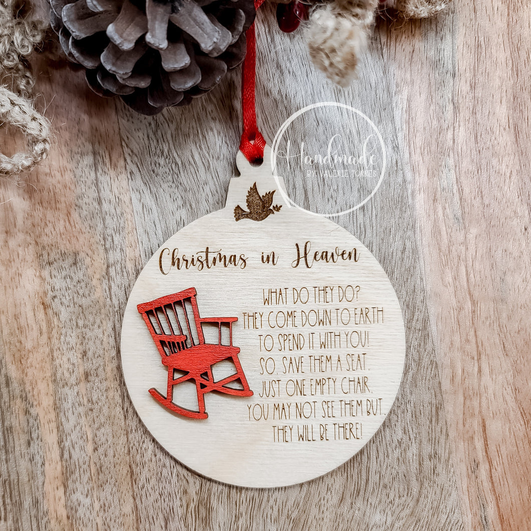 Personalized Christmas in Heaven Ornament