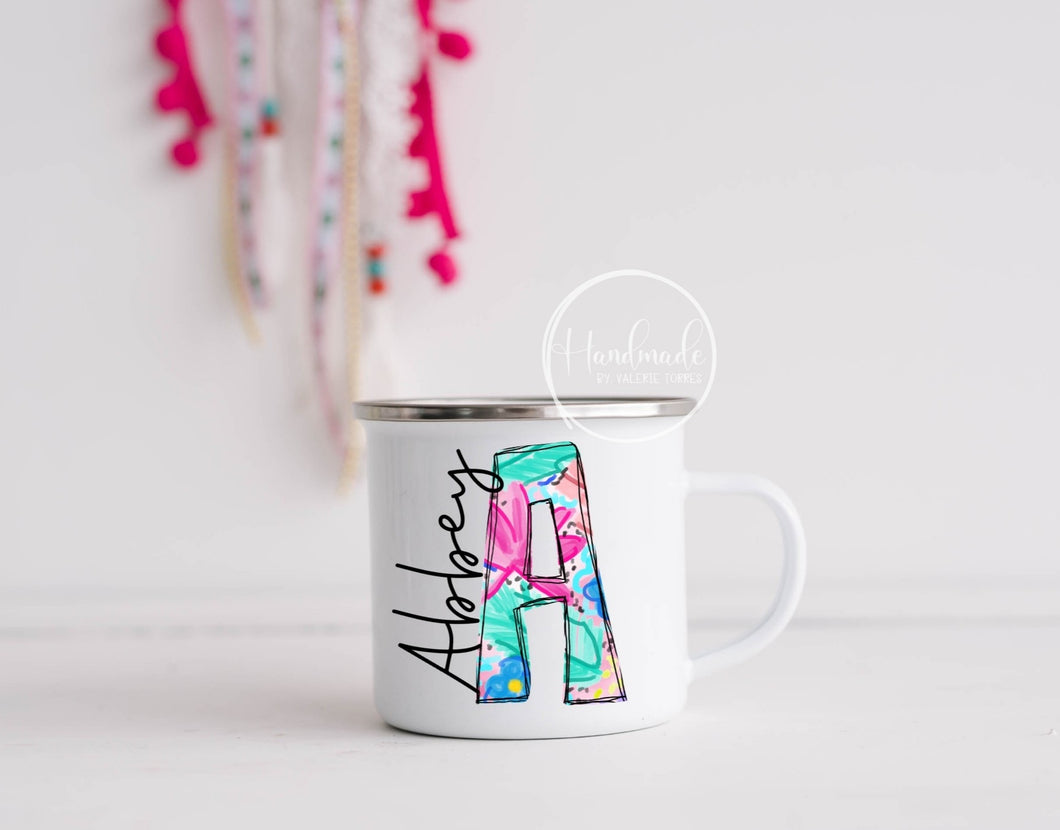 Personalized Initial Camp Mug