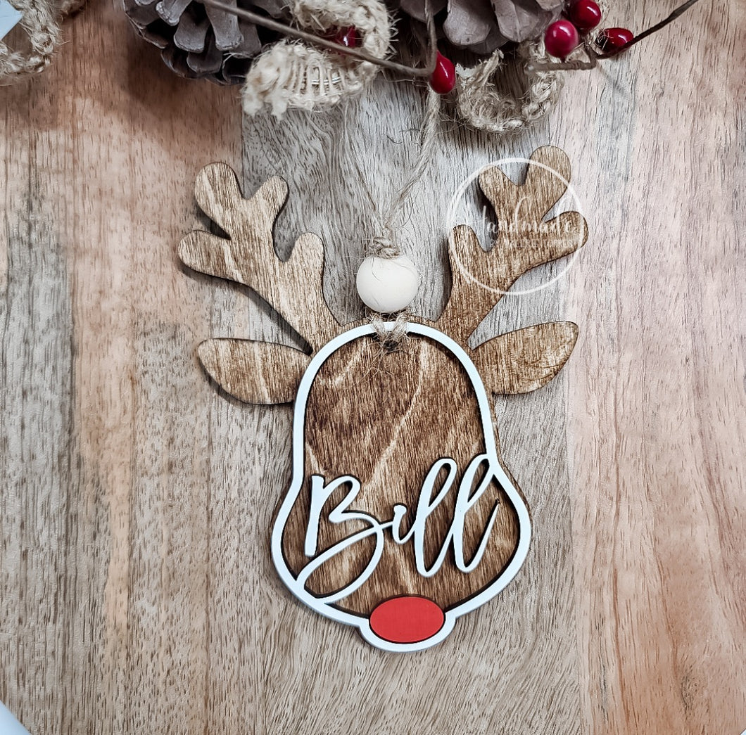 Personalized Reindeer Tags