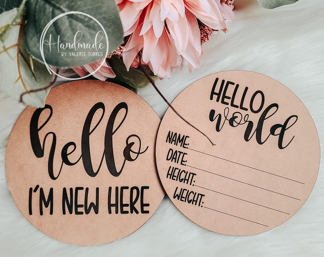 Round Baby Hello Board